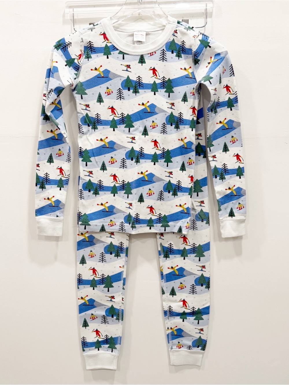 Hanna Andersson Mountain Ski Christmas Print Pajama Set Size 12 Organic Cotton